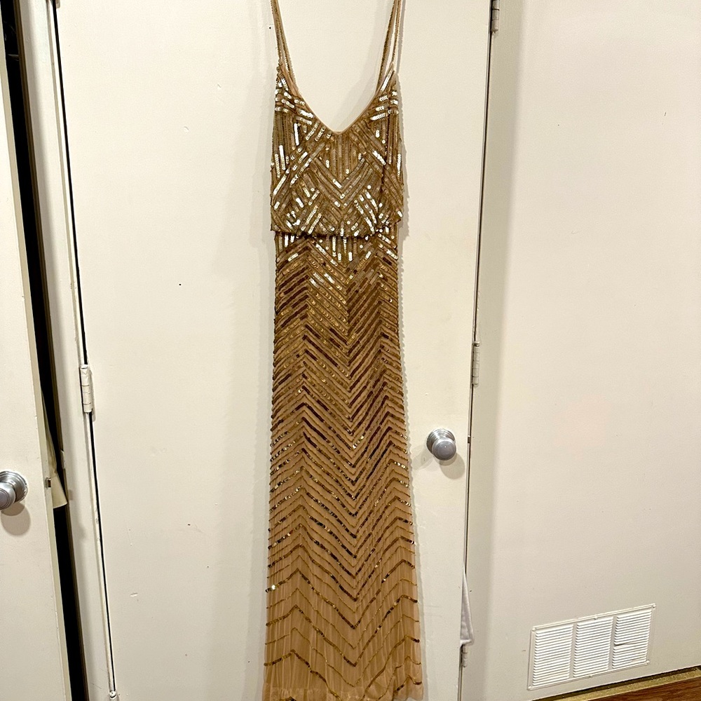 Gold sequin formal, sz 14